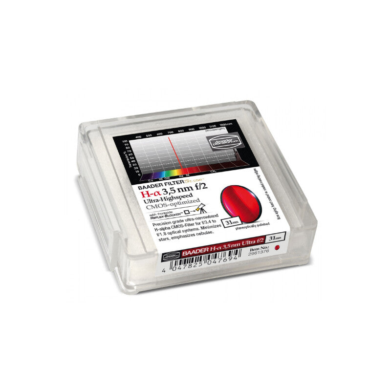 Filtre H-alpha 656,3 nm f/2 Ultra-Highspeed 31 mm pour CMOS - Baader