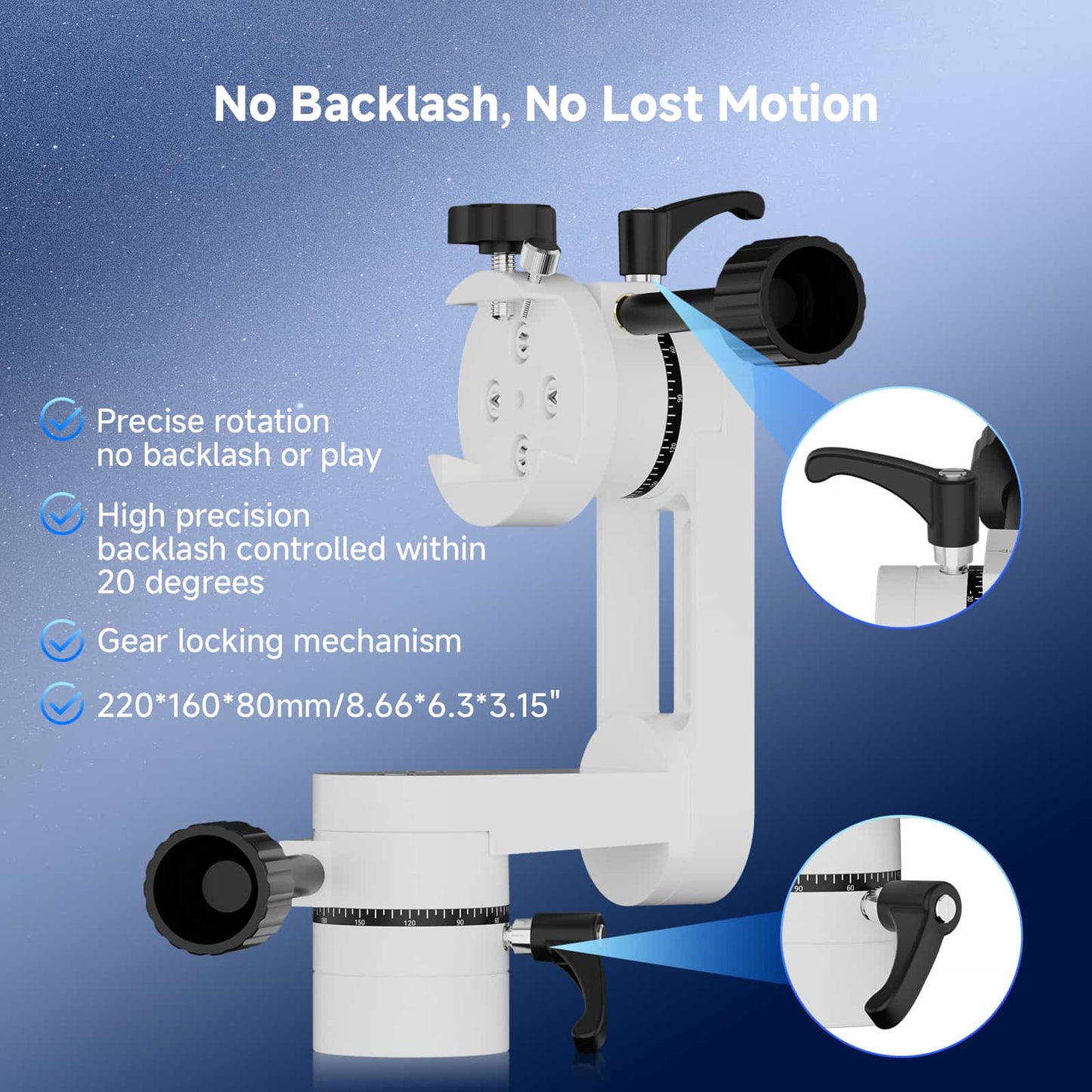 Monture Mini Alt-Azimuth SV225 à Réglage Fin pour Télescope - SVBONY