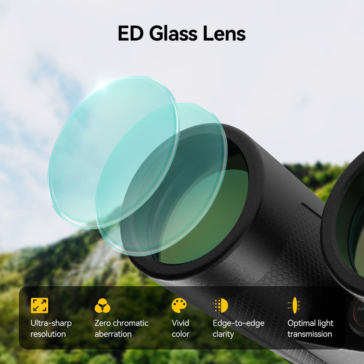 Jumelles ED 8x42 avec Prismes BaK-4 et Étanchéité IPX7 - SVBONY