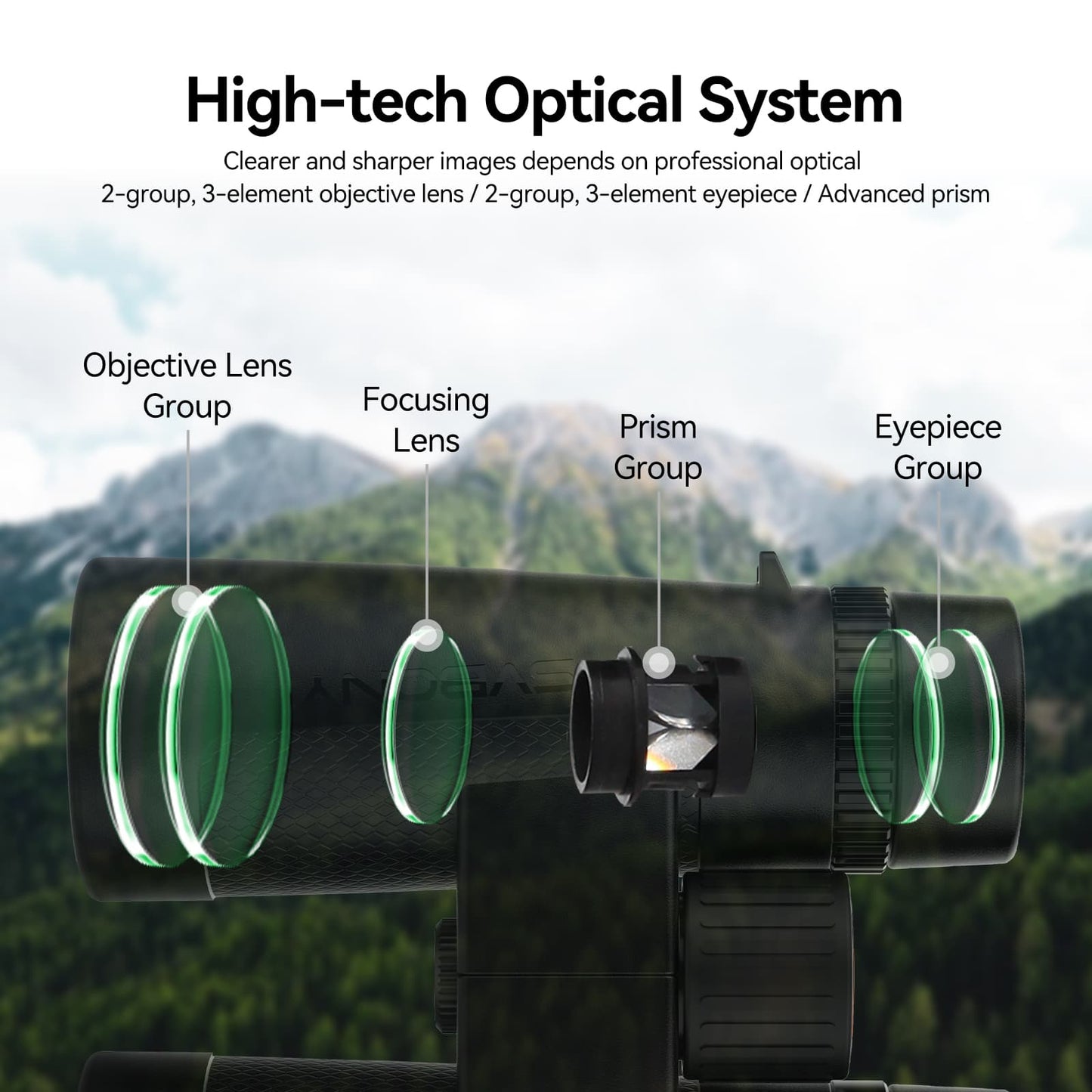 Jumelles ED 8x42 avec Prismes BaK-4 et Étanchéité IPX7 - SVBONY