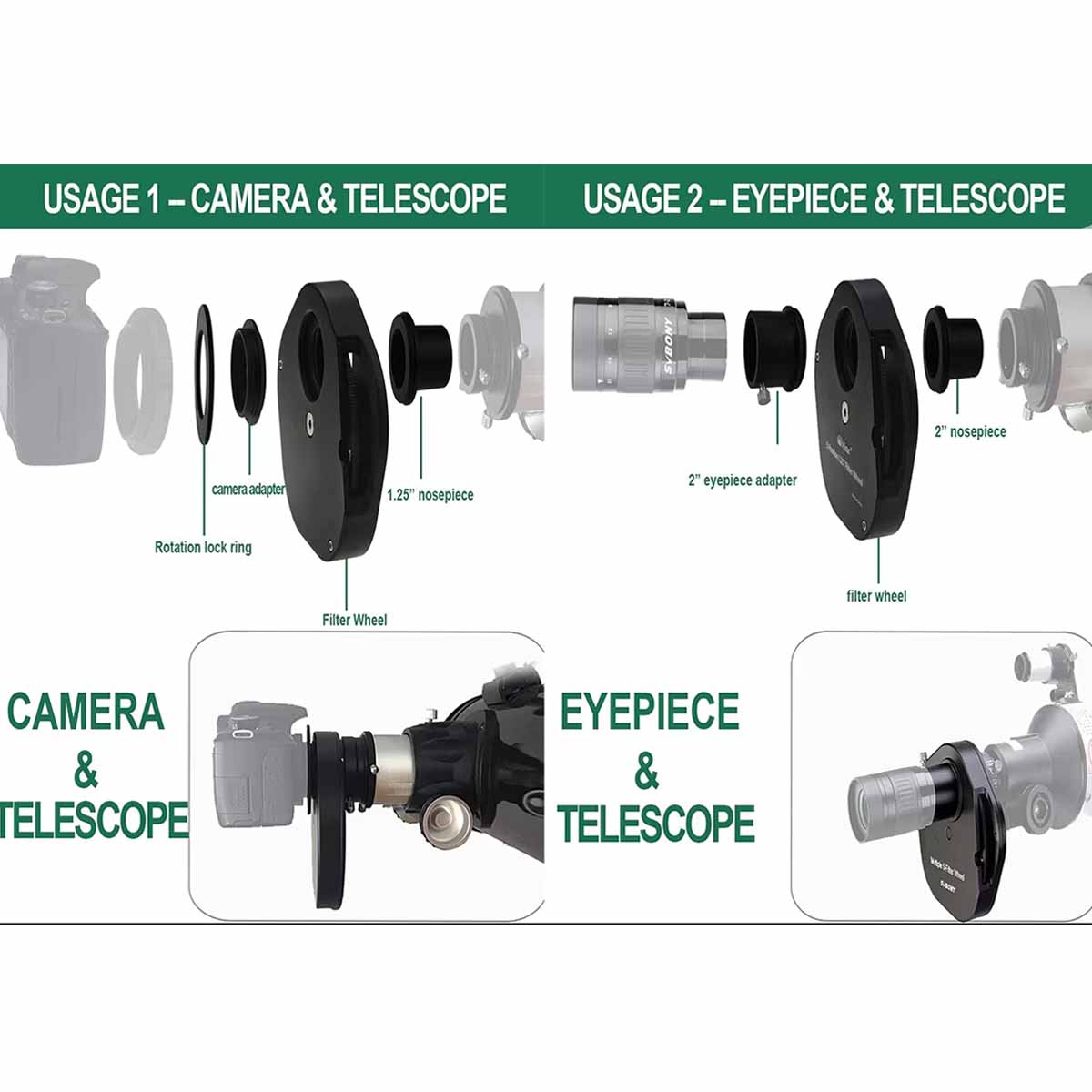 Filterrad 2 Zoll 5 Positionen - SVBONY