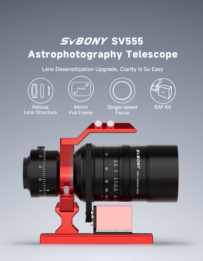 Objectif Astrograph APO 54mm f/4.5 pour Photographie Astronomique plein format - SVBONY