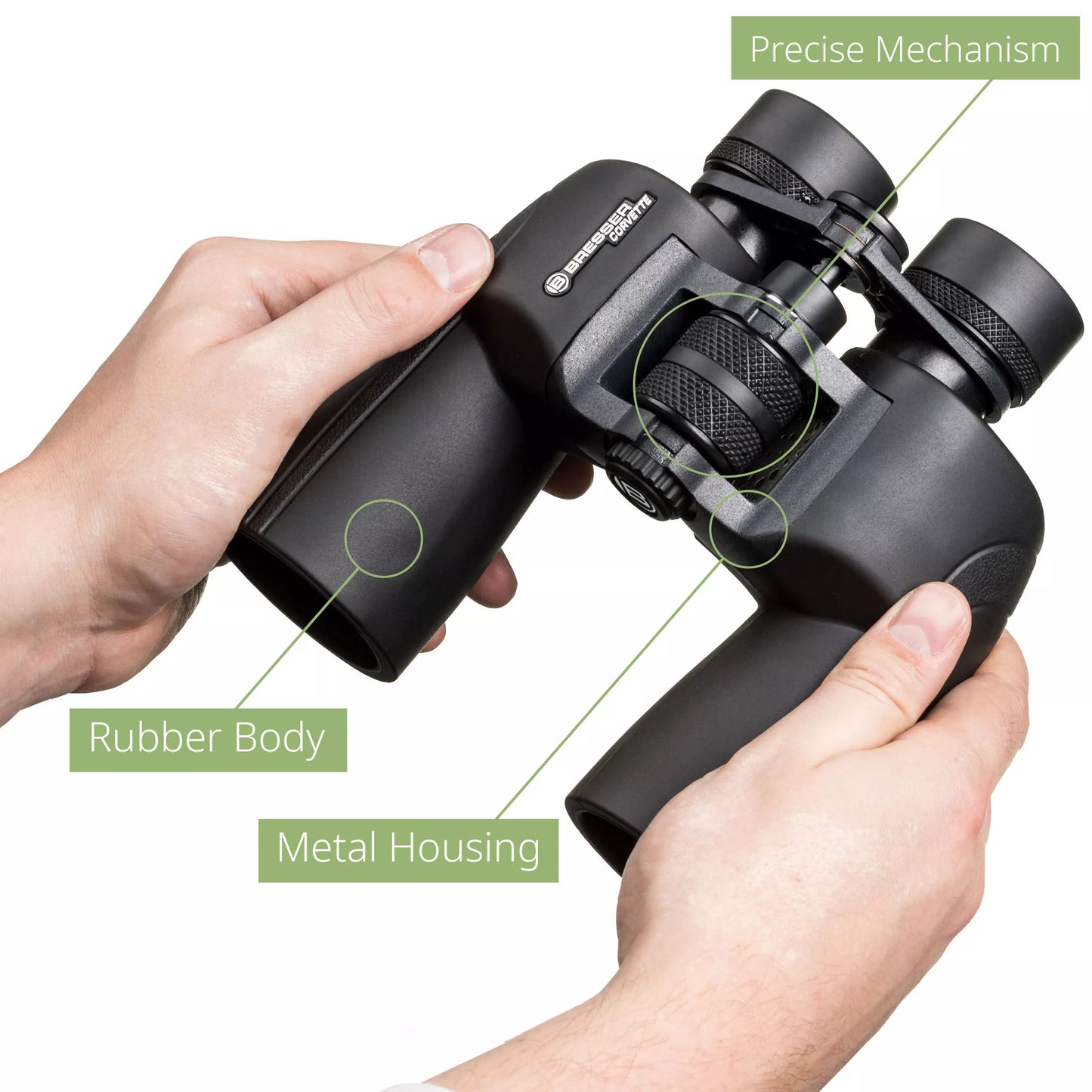 Jumelles BRESSER Corvette 7x50 – Étanches, Porro, LE – pour l'observation de la nature et l'astronomie - Bresser
