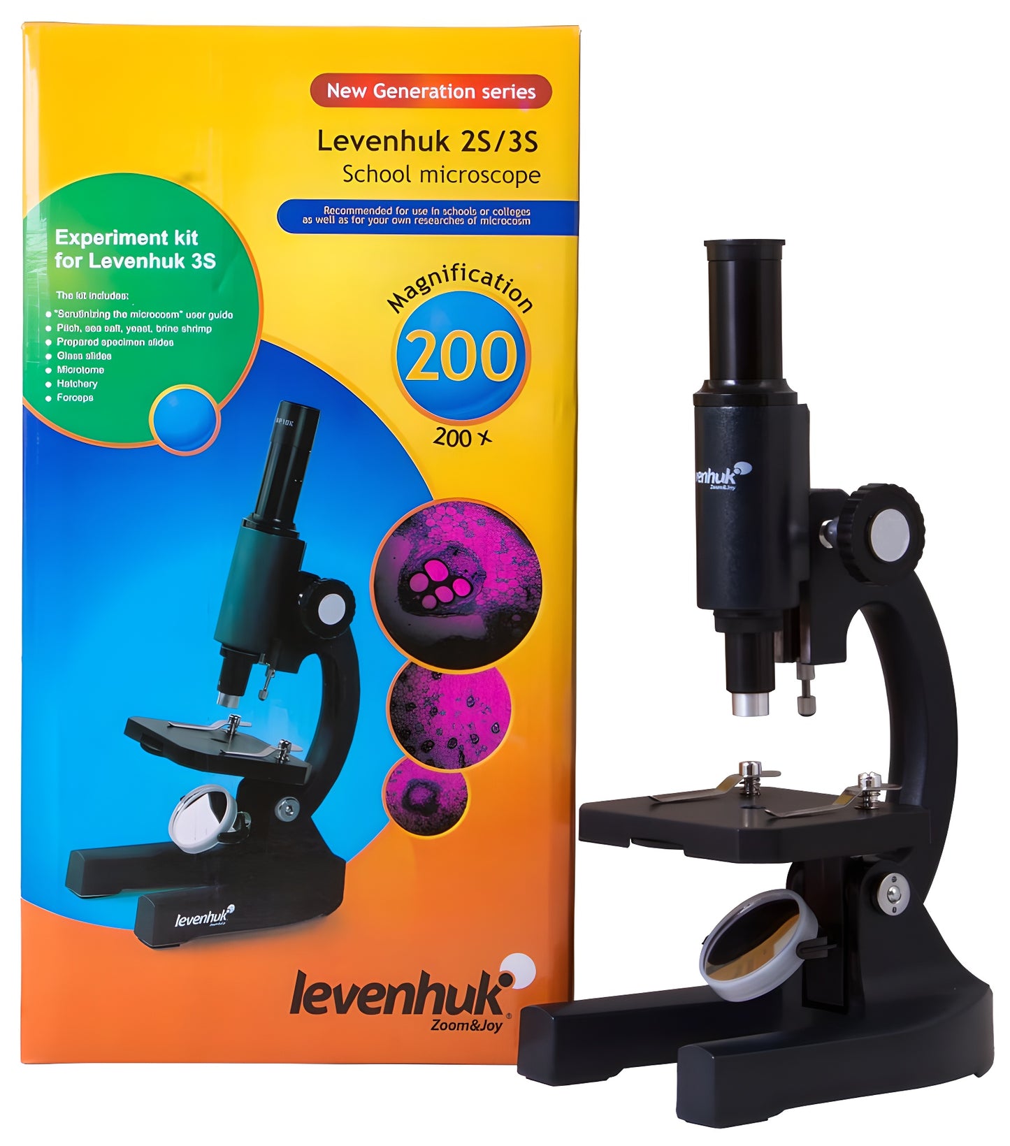 Microscope pour la biologie 200x Levenhuk 2S NG