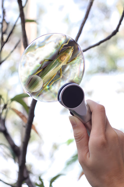 Loupe bifocale LED Zeno 400 2x/4x avec manche en aluminium - Levenhuk