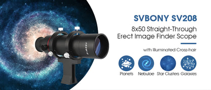 Luneta de visada SV208 8x50 para telescópio astronómico
