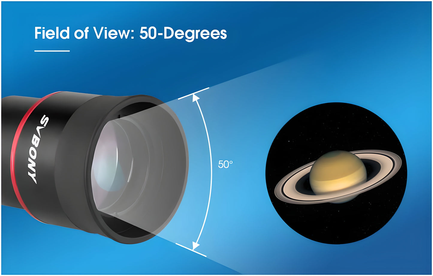 SVBONY SV207 Super wide angle Plossl Eyepiece 1.25 inch 8/15/25/30mm 50-Degree