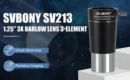 SVBONY SV213 - عدسة بارلو 3x - 1.25 بوصة