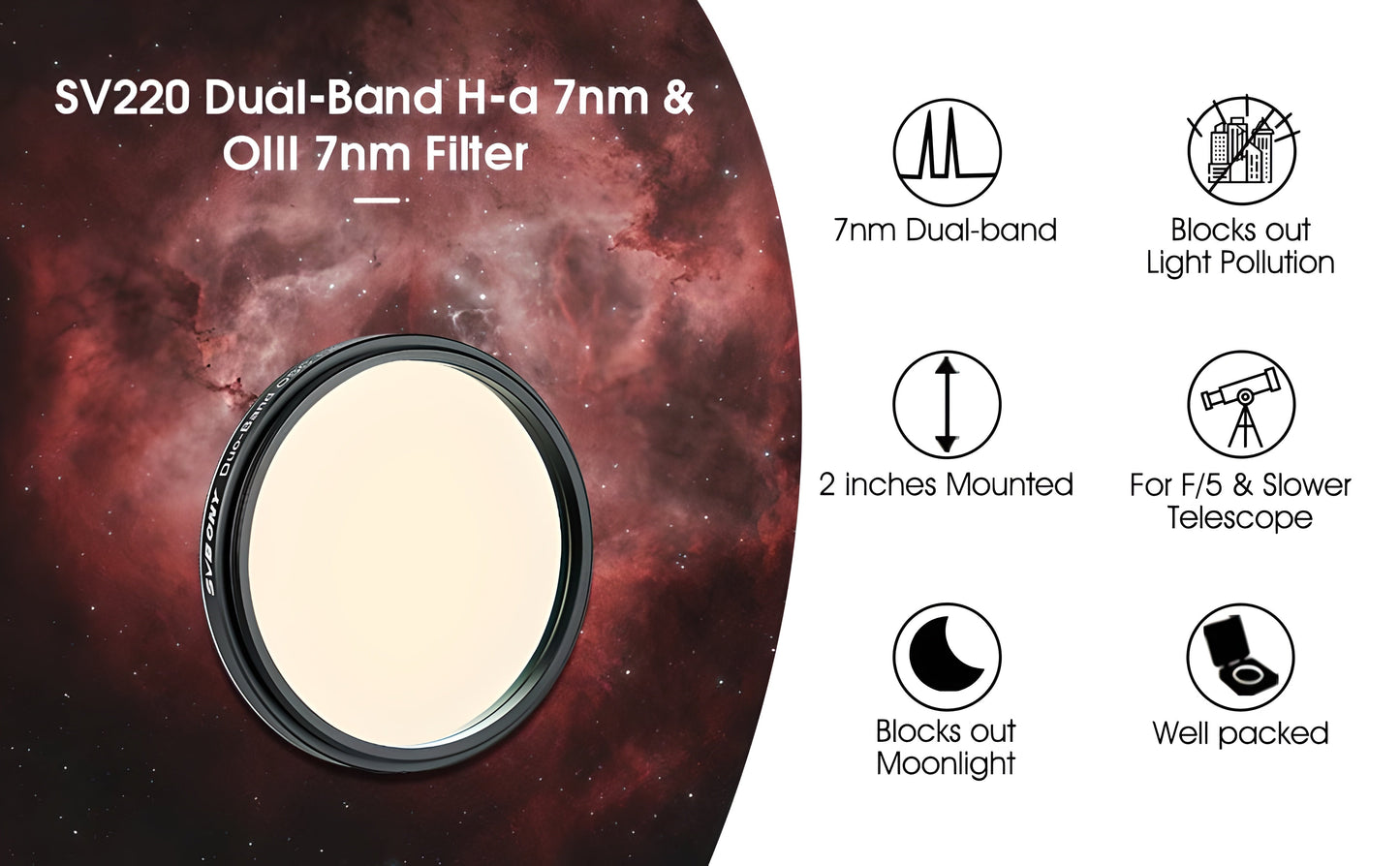 SV220 Teleskop-Filter 7nm 20 cm