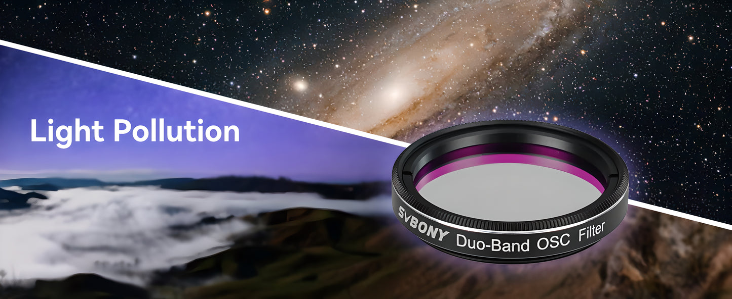 Filtre de Télescope 7nm Dual-Band 1.25 pouces pour Astrophotographie - SVBONY