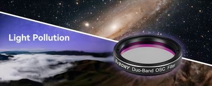 Filtre de Télescope 7nm Dual-Band 1.25 pouces pour Astrophotographie - SVBONY
