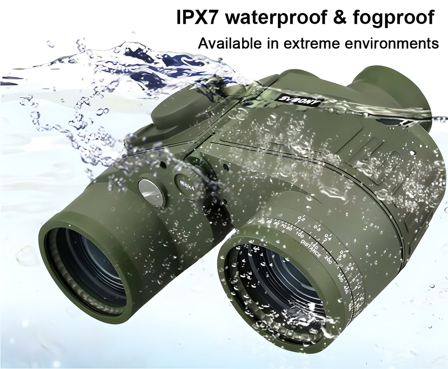 Military Binoculars 7x50 with Compass and Rangefinder - Svbony