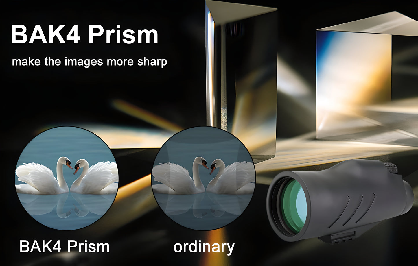 Monocular SV32 cu prismă BAK-4, impermeabil și anti-aburire - Ideal pentru vânătoare și observație în aer liber