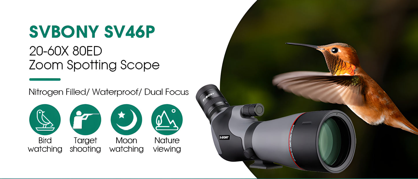 Teleskopas SV46P 20-60x80 ED - SVBONY