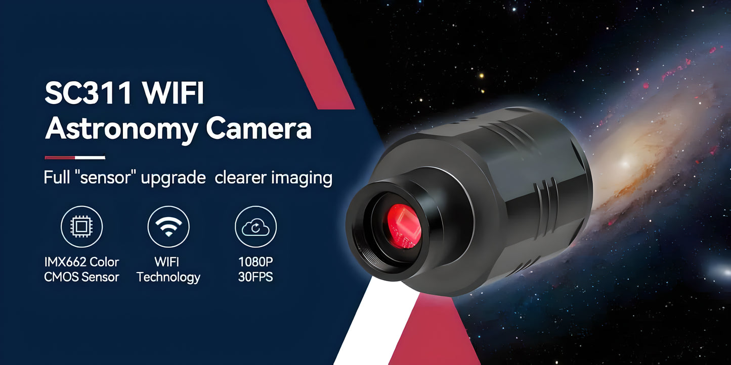 SVBONY Camera d'Astronomie WiFi SC311 IMX662 für Planeten-Astrophotographie und EAA - SVBONY
