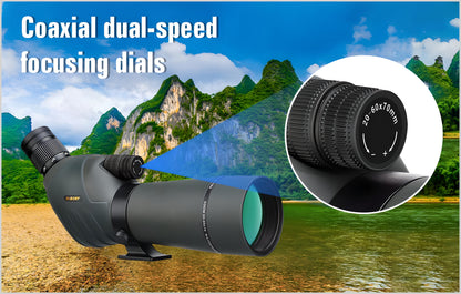 SV411 Spotting Scope with Powerful 20X to 60X Zoom - Available in 70mm and 80mm