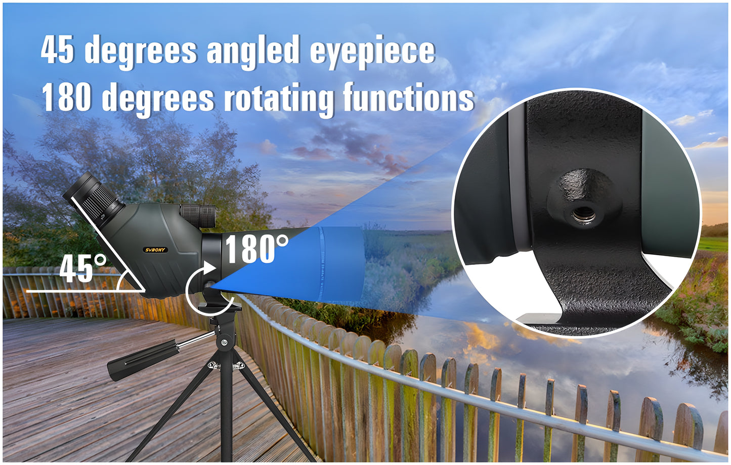 SV411 Spotting Scope with Powerful 20X to 60X Zoom - Available in 70mm and 80mm