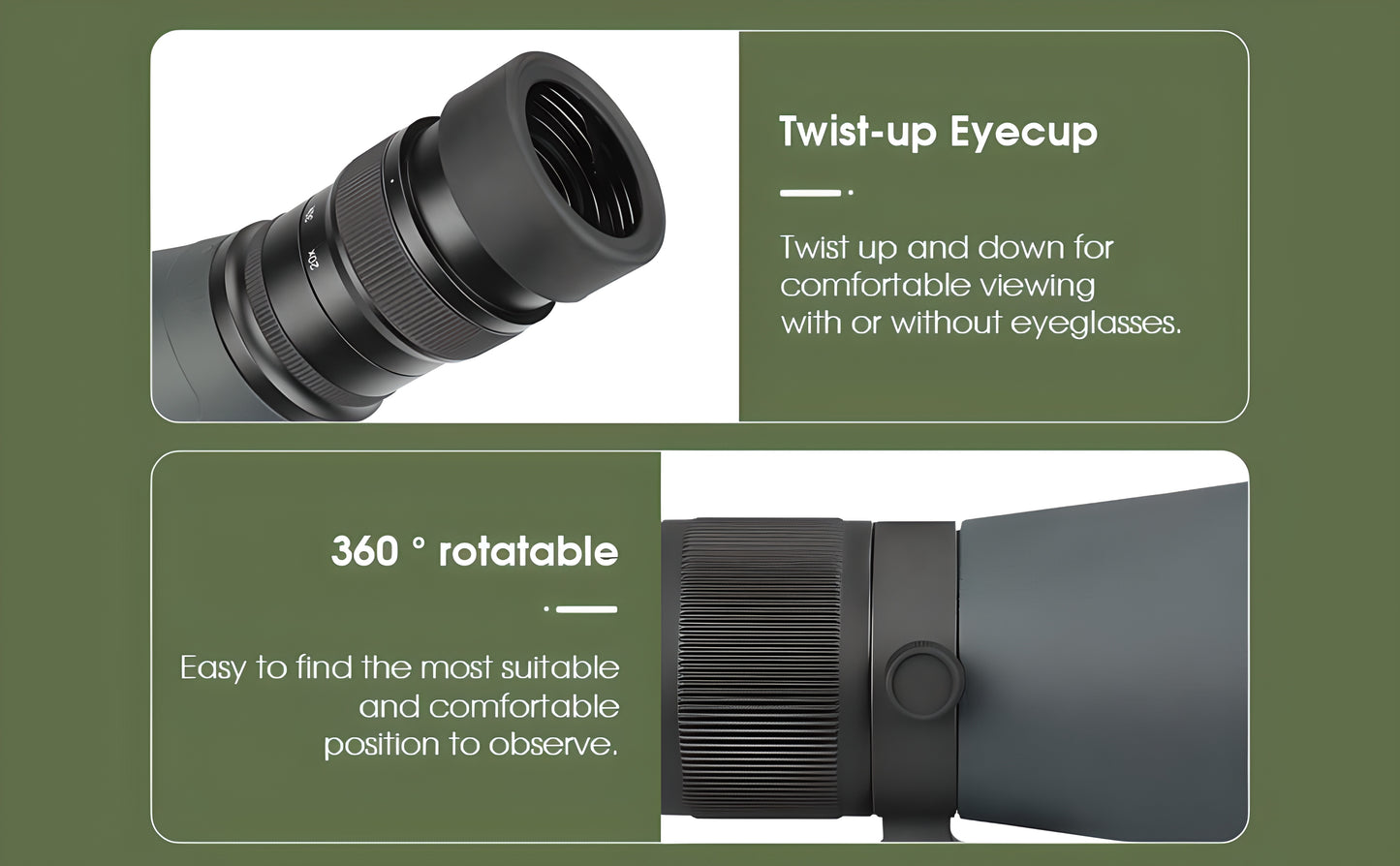 SVBONY SA405 Spotting Scope 20-60x85 ED for Wildlife Observation and Birdwatching - ED Glass
