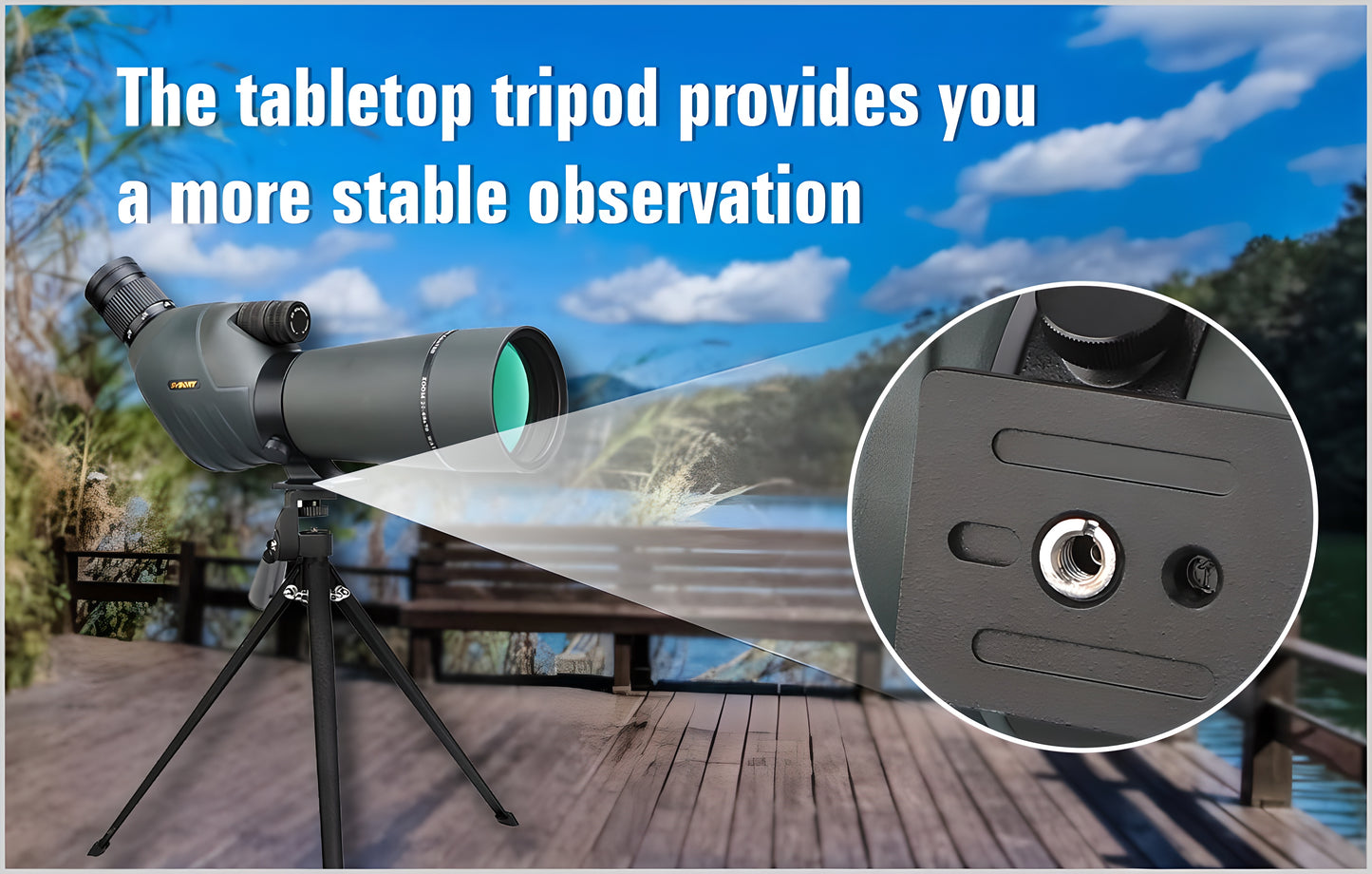 SV411 Spotting Scope with Powerful 20X to 60X Zoom - Available in 70mm and 80mm