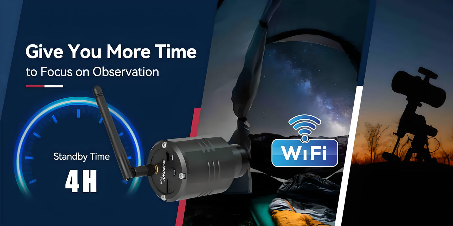 SVBONY Camera d'Astronomie WiFi SC311 IMX662 für Planeten-Astrophotographie und EAA - SVBONY