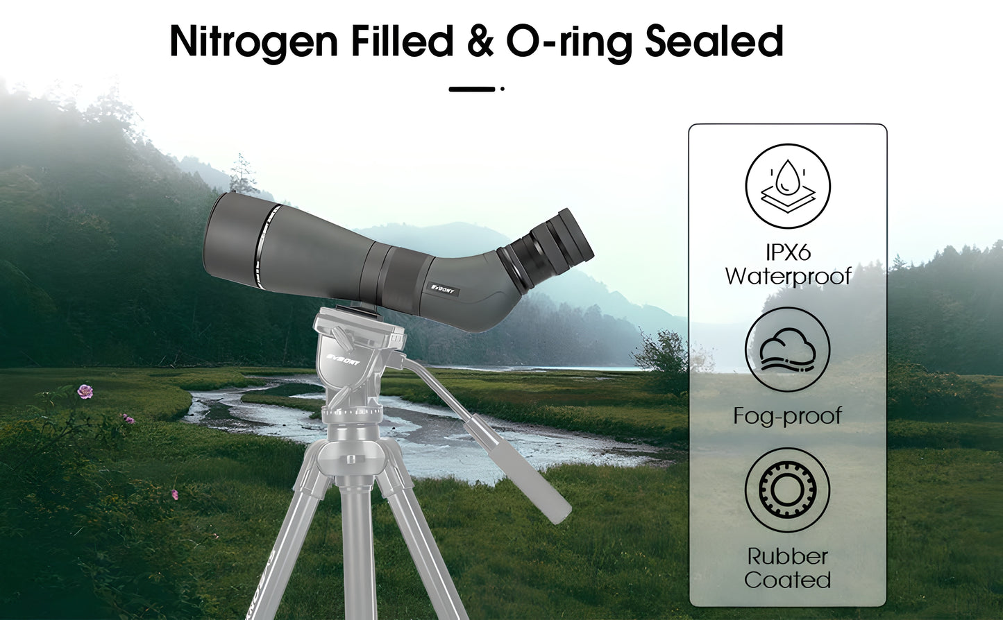 SVBONY SA405 Spotting Scope 20-60x85 ED for Wildlife Observation and Birdwatching - ED Glass
