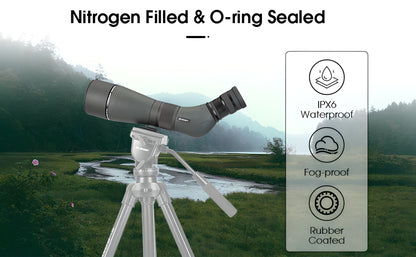 SVBONY SA405 Spotting Scope 20-60x85 ED for Wildlife Observation and Birdwatching - ED Glass
