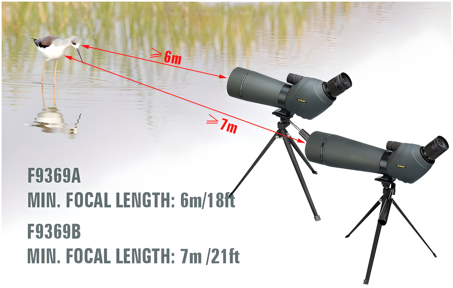 SV411 Spotting Scope with Powerful 20X to 60X Zoom - Available in 70mm and 80mm