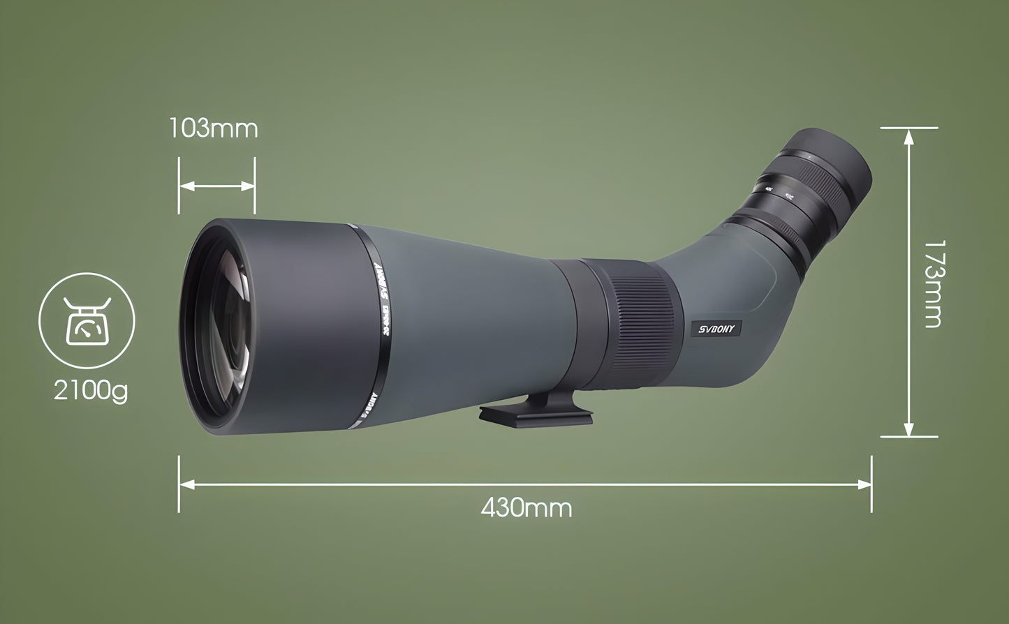 SVBONY SA405 Spotting Scope 20-60x85 ED for Wildlife Observation and Birdwatching - ED Glass