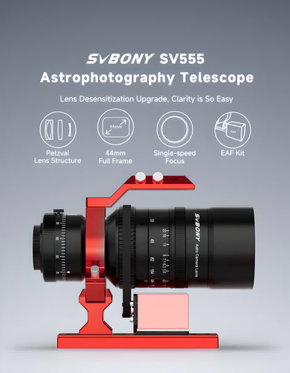 Objectiu Astronòmic SVBONY SV555 243mm f/4.5 ED APO per Fotografia del Cel Profund amb Kit de Muntatge EAF