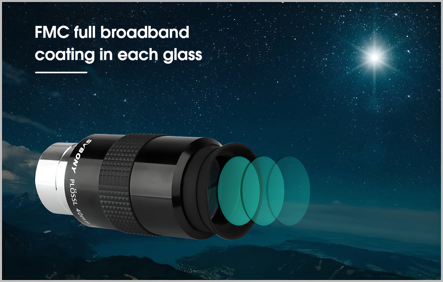 Oculare Plossl 32mm 1.25" cu Câmp de Viziune de 48 Grade - SVBONY