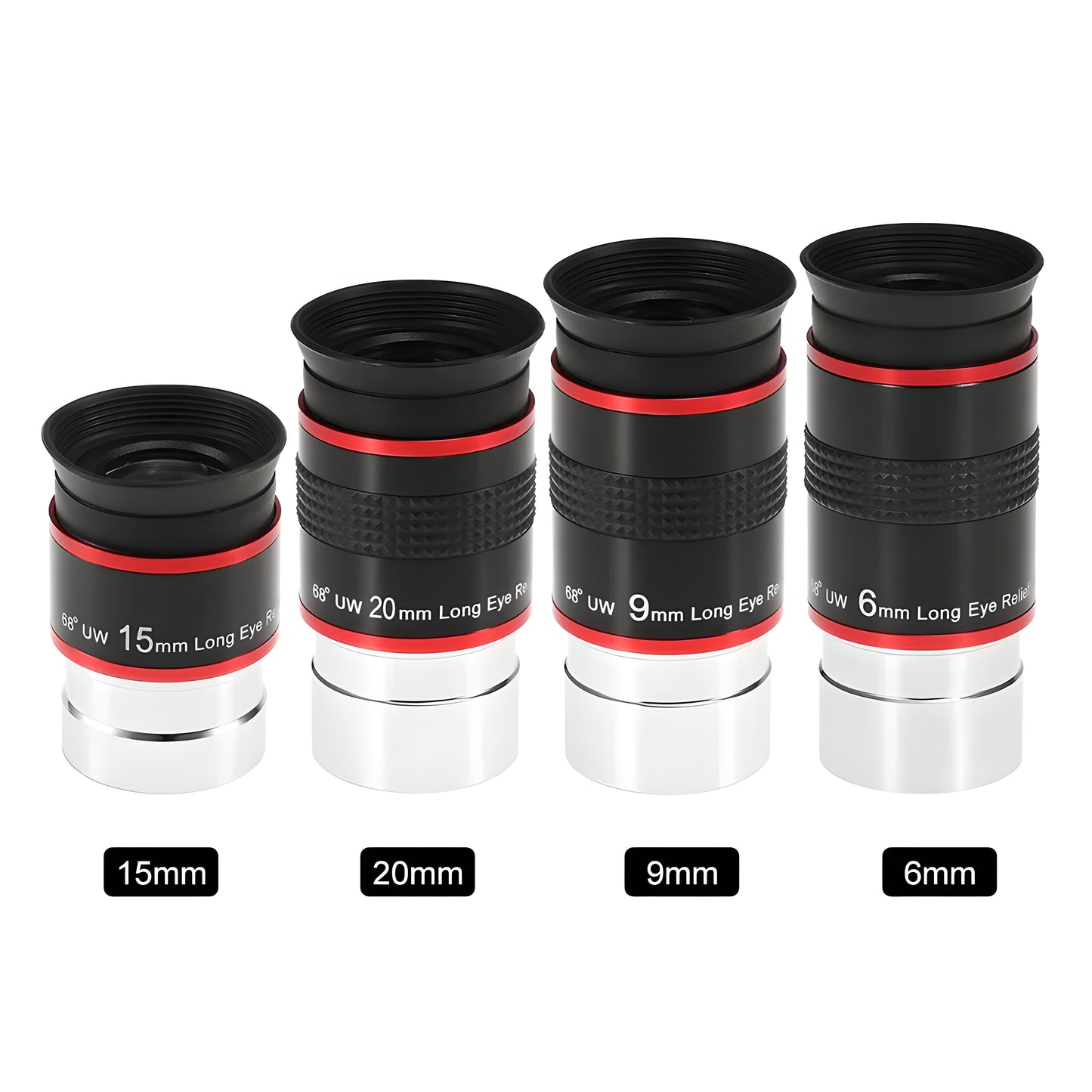 Oculaires Ultra Grand Angle 68° - 6mm, 9mm, 15mm, 20mm - SVBONY