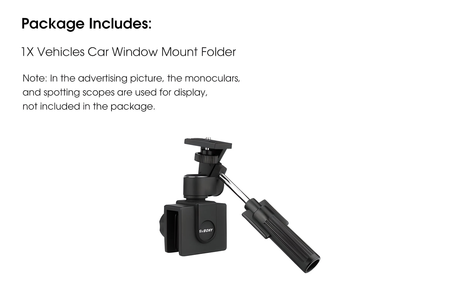SV126 Vehicle Window Support for Monocular and Binoculars - SVBONY