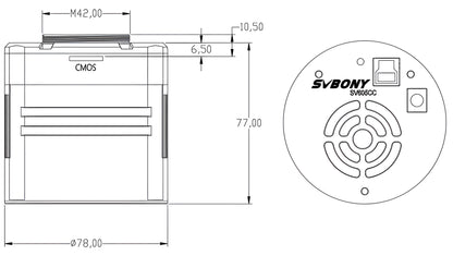 كاميرا SV605CC OSC للأفوتوغرافيا عميقة IMX533 - SVBONY