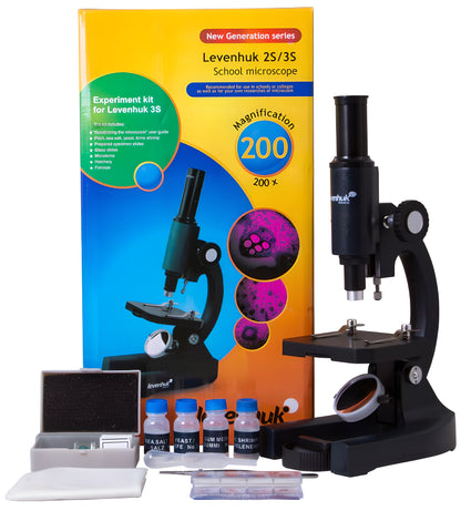 Microscope de biologie 200x pour enfants et débutants Levenhuk 3S NG