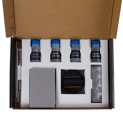 Kit d’expériences pour microscope avec guide et accessoires Levenhuk