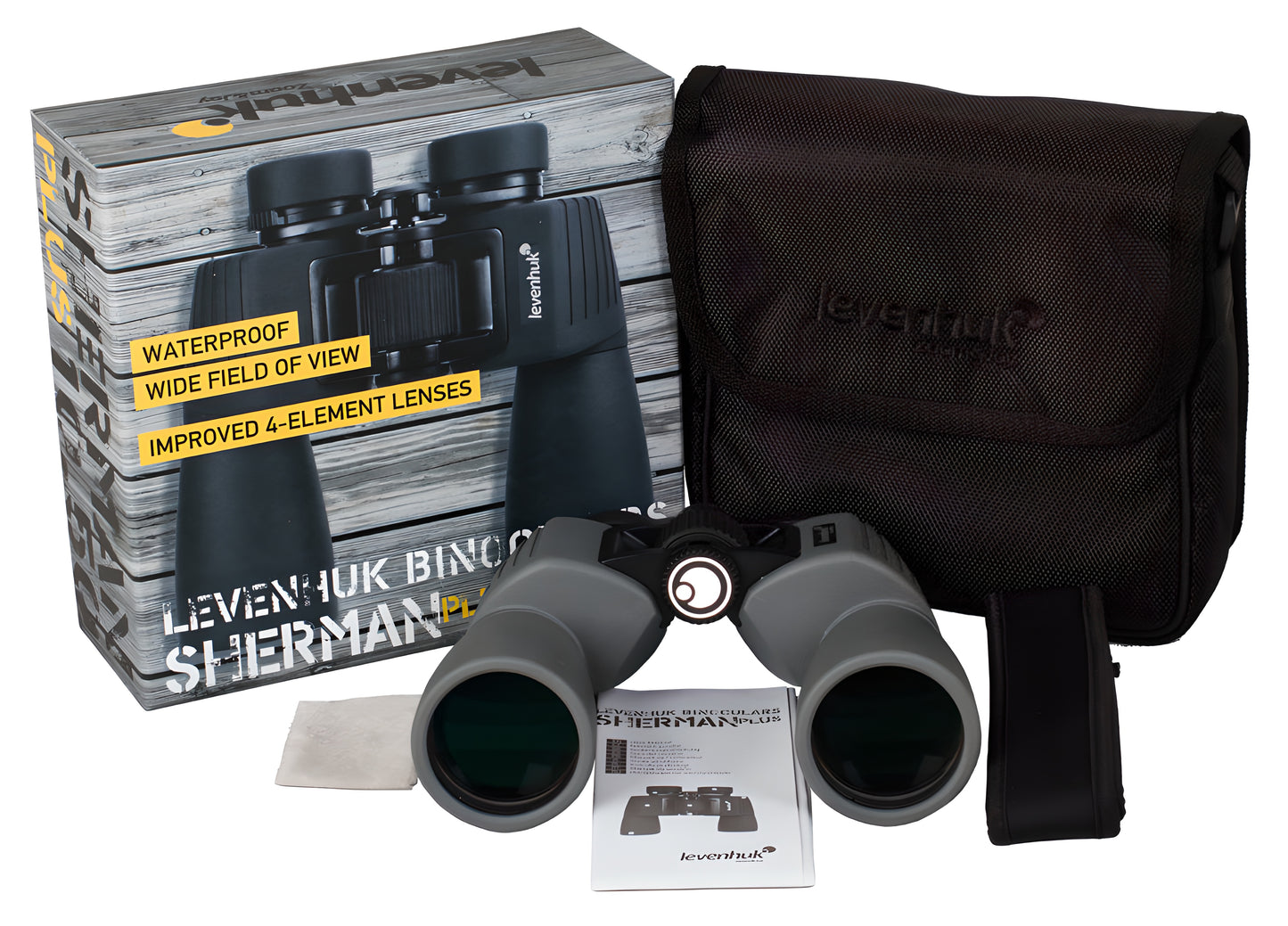 Jumelles étanches 10x50 Porro BaK-4 Sherman PLUS - Levenhuk