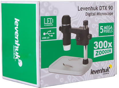 Microscope Numérique USB 5 Mpx 10–300x avec Trépied et Logiciel de Mesure - Levenhuk