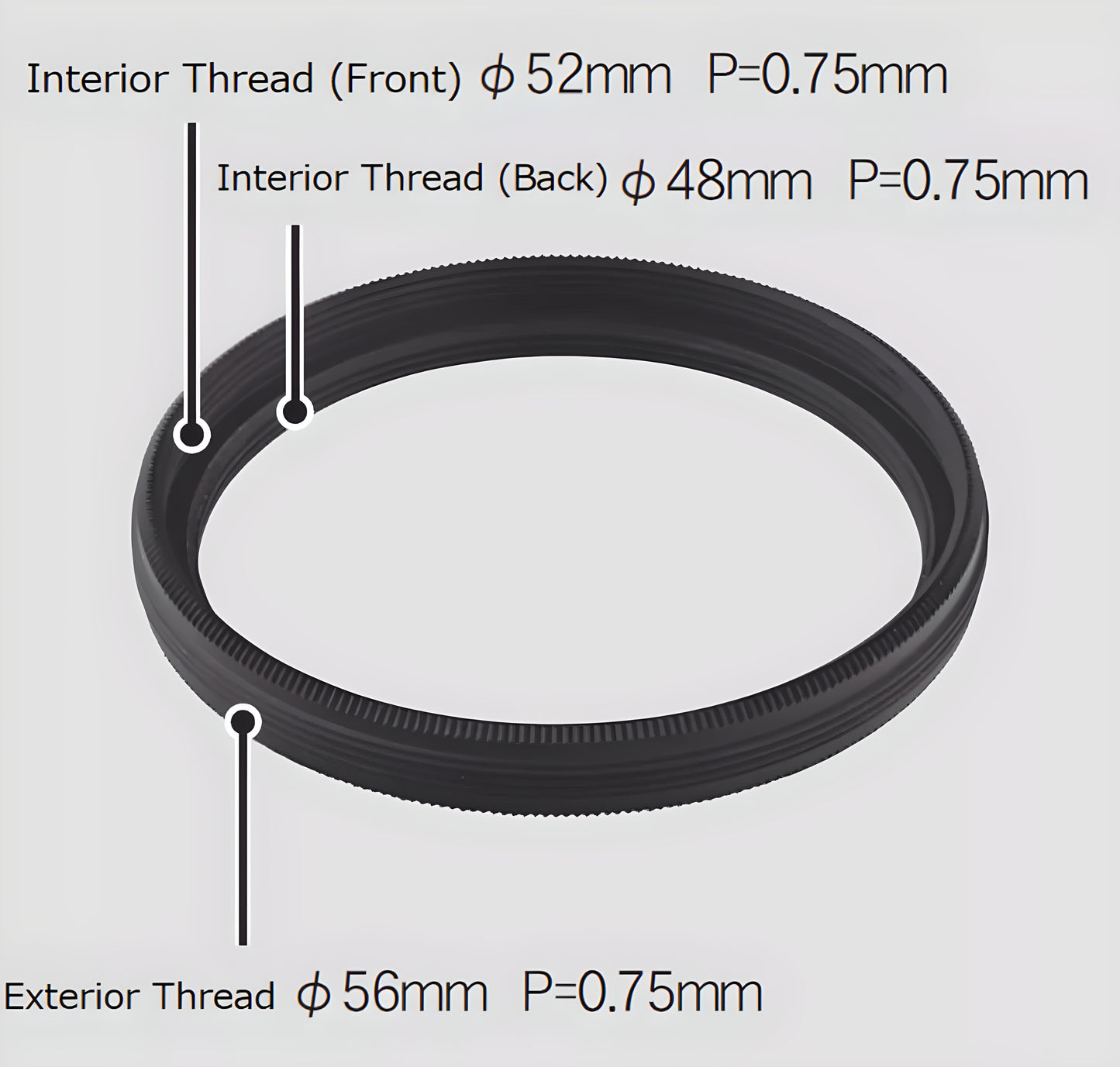 Adaptateur de filtre M56 pour filetages M48 et M52 - Vixen