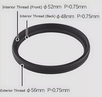 Adaptateur de filtre M56 pour filetages M48 et M52 - Vixen
