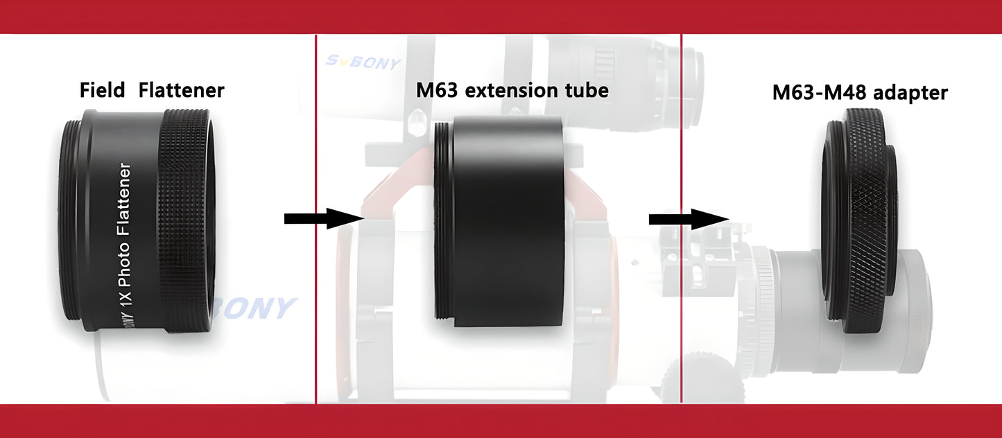 Field Corrector SV209 1.0x for SV550 80F6 with M63x1 Connection - SVBONY