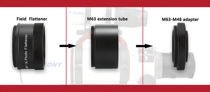 Field Corrector SV209 1.0x for SV550 80F6 with M63x1 Connection - SVBONY