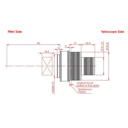 Barlow 3x Telezentrik TZ-3S SunDancer II pour observation solaire - Baader