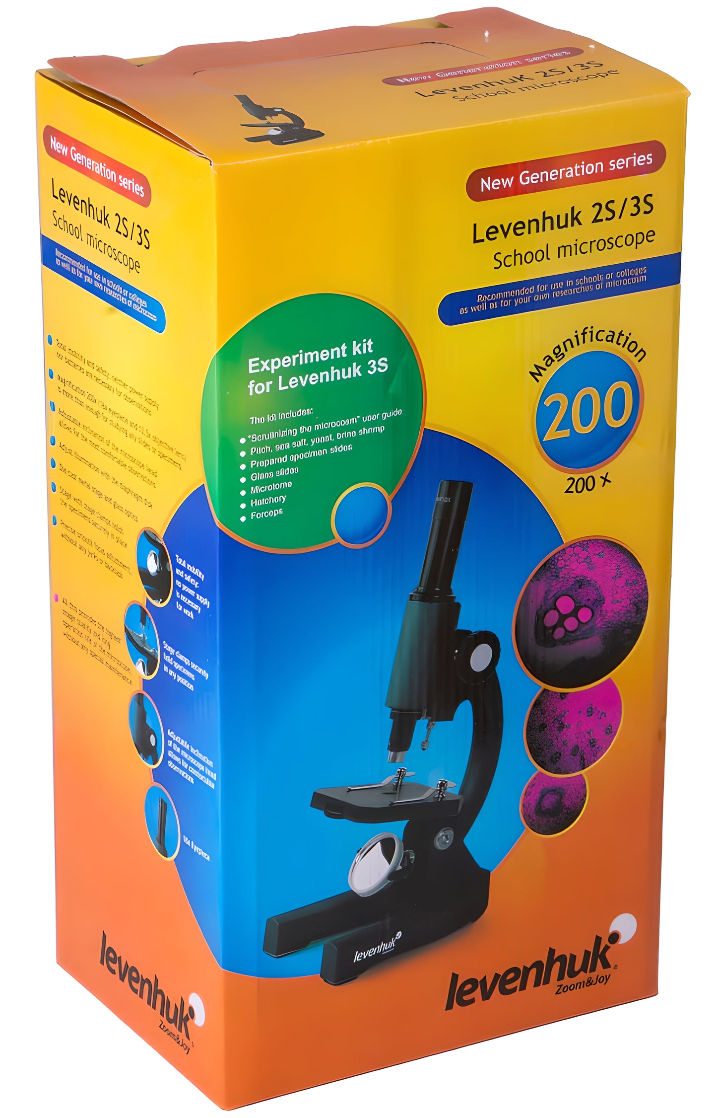 Microscope monoculaire 200x pour la biologie Levenhuk 3S NG