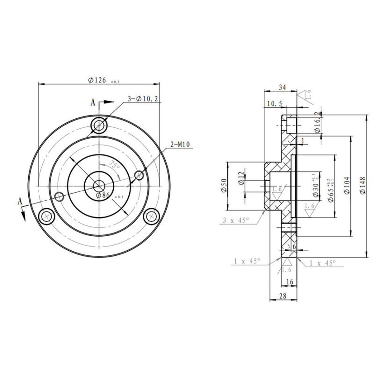 Adaptateur Tri-Pier pour montures Takahashi, SkyWatcher, Celestron et Orion - iOptron