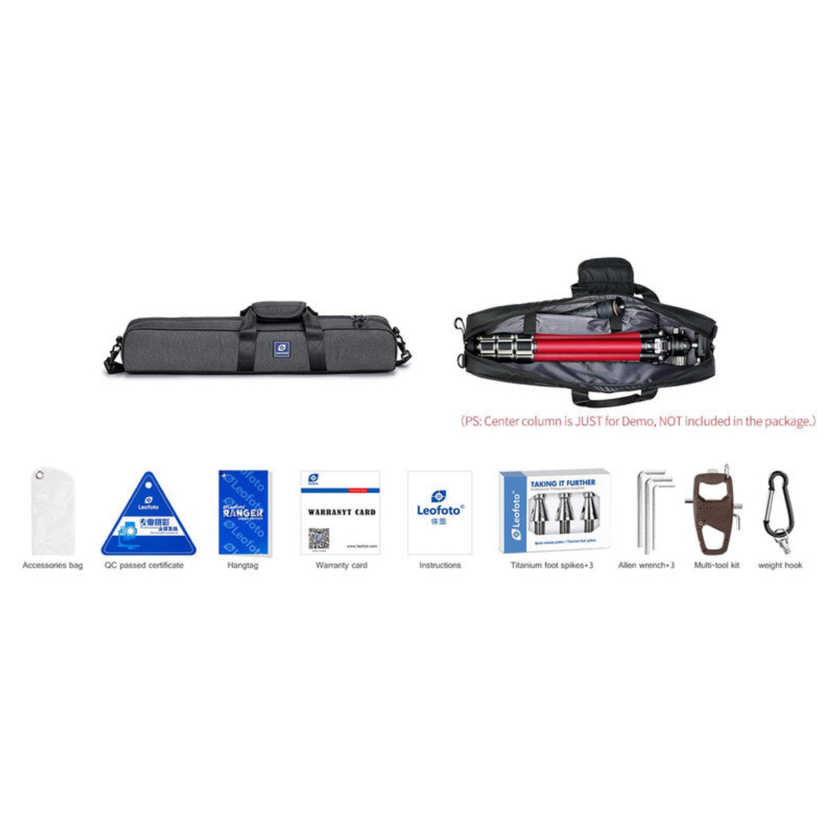 Trépied carbone Athena rouge avec rotule à bille, charge 15 kg – Leofoto