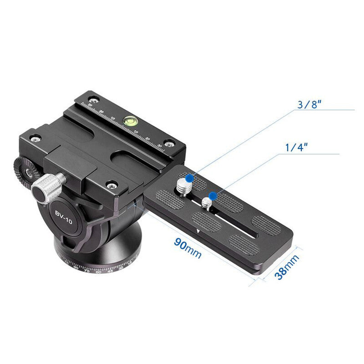 Monopode vidéo carbone avec tête BV-10 et base inclinable VD-04 - Leofoto