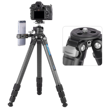 Trépied carbone photo et vidéo Ranger avec rotule panoramique - Leofoto