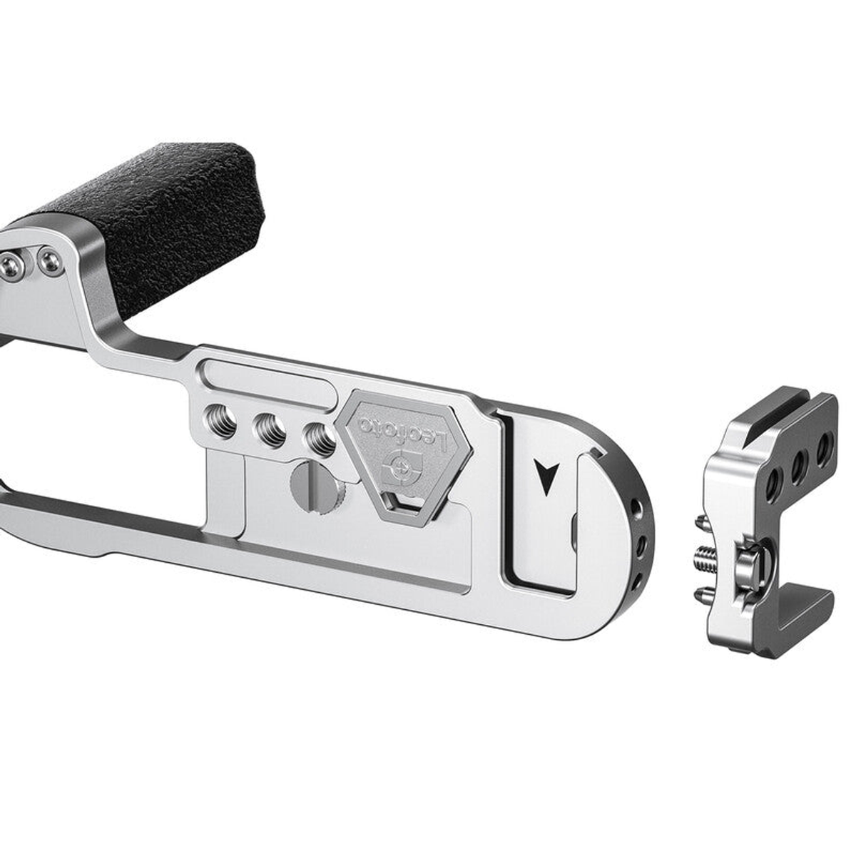 Équerre en L argentée pour Fujifilm X-T50, fixation Arca-Swiss - Leofoto
