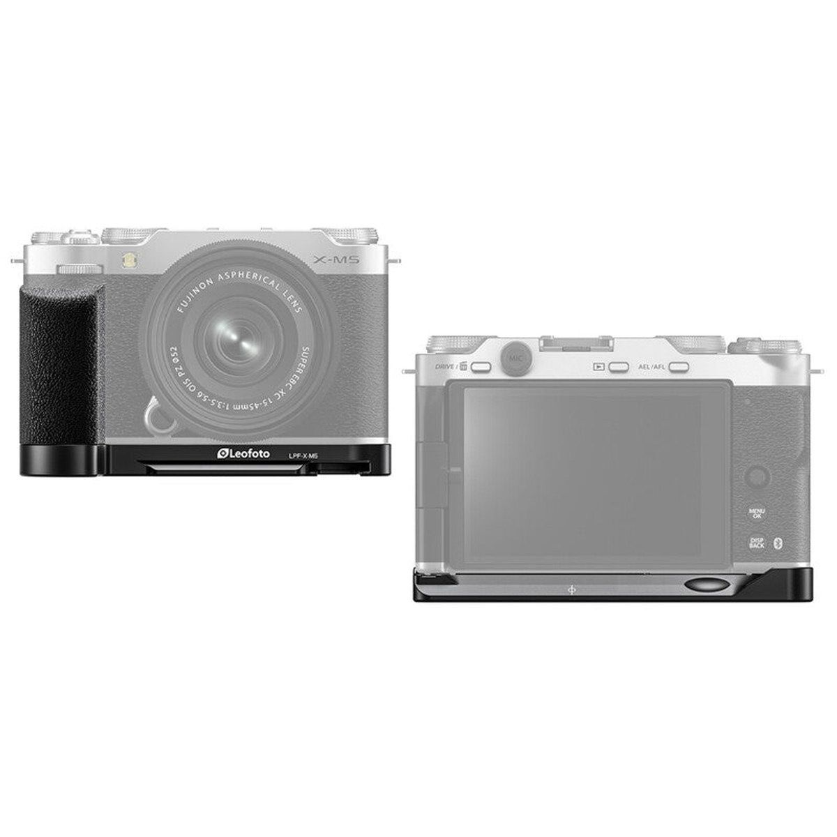 Poignée Camera Grip LPF-X-M5 noire pour Fujifilm X-M5 - Leofoto