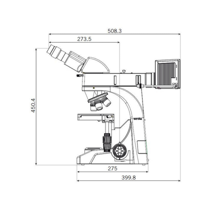 Microscope trinoculaire BA310 MET-T 50 à 500× pour la métallurgie - Motic